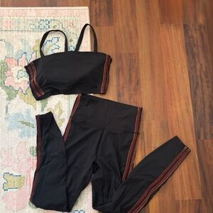 All In Motion Black and Red Piped Set